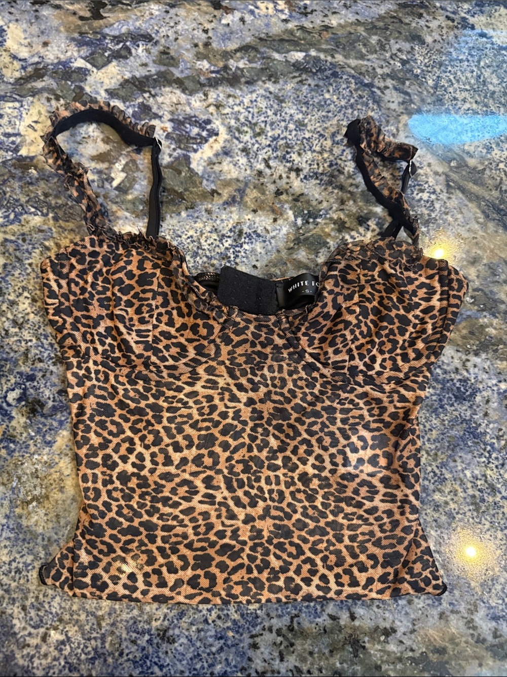 White Fox Boutique Leopard Print Cami in Brown and Black